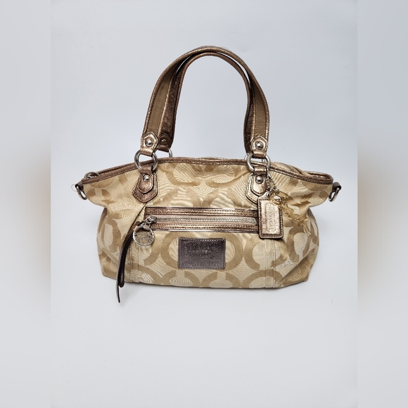 Vintage Y2K Inspired Coach Poppy Purse‎ Coach Logo Canvas Handbag Small Purse - Picture 1 of 9